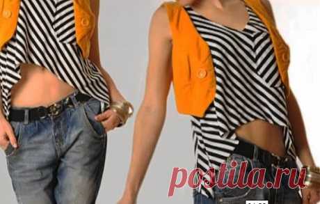 Шьем необычную/ простую майку из юбки / Простые выкройки /