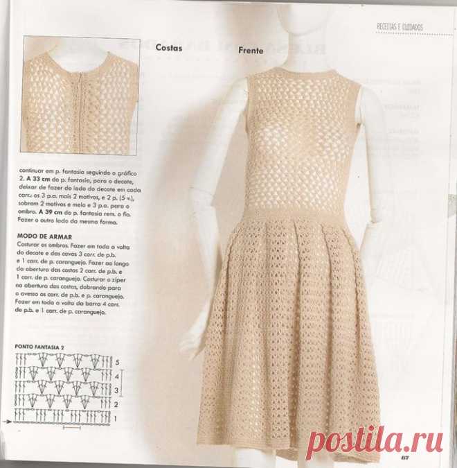 Платья крючком. Подборка 221.