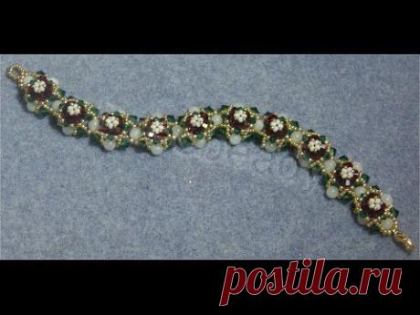 Holly In Snow Bracelet Advanced beading video tutorial by Ezeebeady - YouTube