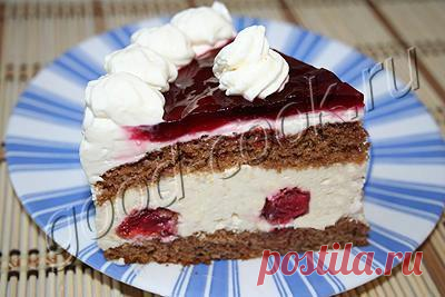 Творожно-вишневый торт 