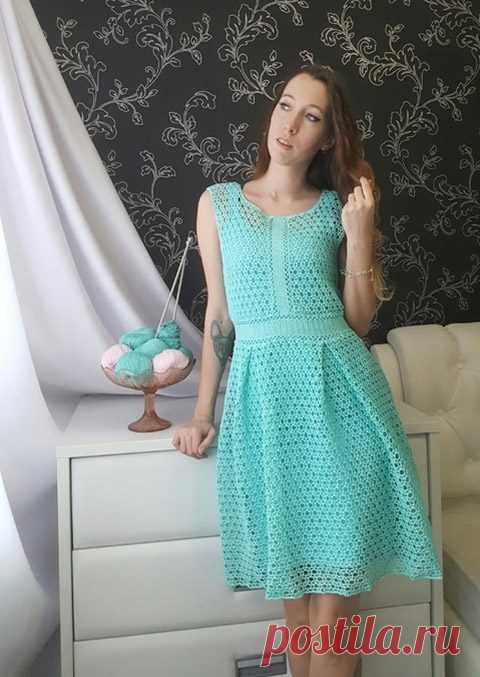 Ажурное платье крючком, Больше 20 схем и идей для вязания!