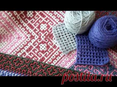 МК филейный (сетчатый) жаккард. НОВАЯ ТЕХНИКА крючком. Мастер-класс.