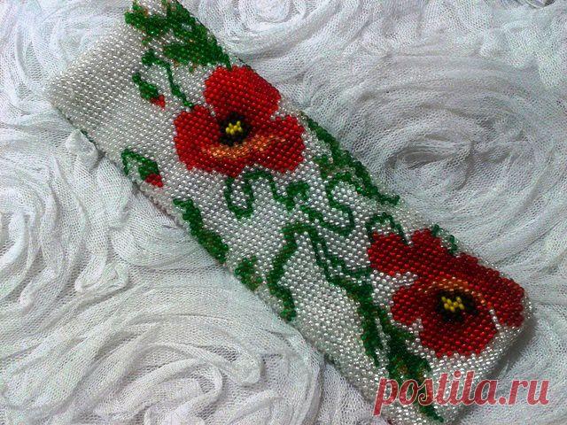 (+1) тема - чехол для очков " Маки" | РУКОДЕЛИЕ