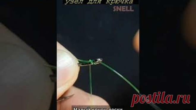 Спортивный способ крепления крючка к леске – Узел Снелл #fishing #рыбалка #узелрыбацкий #fishknot