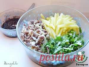 Салат из куриных желудочков по-корейски - кулинарный рецепт