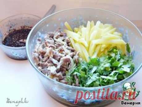 Салат из куриных желудочков по-корейски - кулинарный рецепт