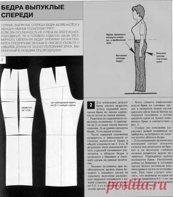 (398) Брюки исправление выкройки брюк. | Šití