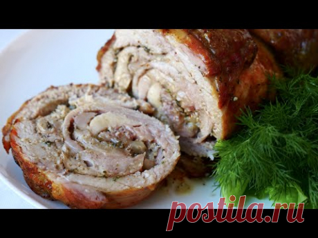 Праздничный рулет ДВА ВИДА МЯСА