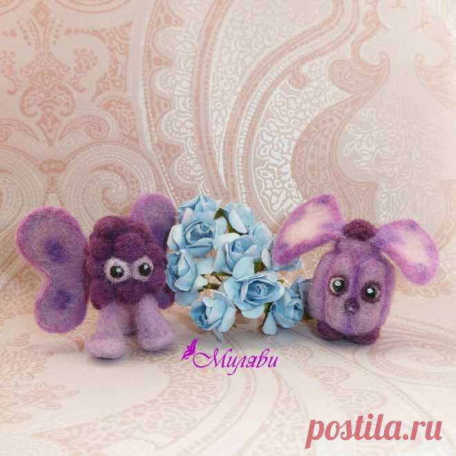 АВТОРСКИЕ КУКЛЫ И ТЕДДИ 👸🐘 в Instagram: «Два моих насекомыша ежевичная бабочка и кексобантик. Сваляны из натуралтной шерсти ручного окраса. Эти маленькие крохи очень хорошие лрузья…»