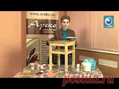 декупаж табуретки