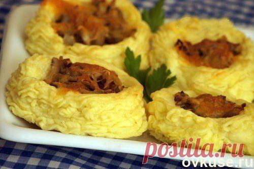 Картофельные гнездышки с грибами и сыром - Простые рецепты Овкусе.ру