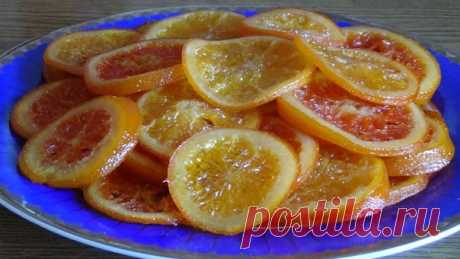Карамелизированные апельсины.