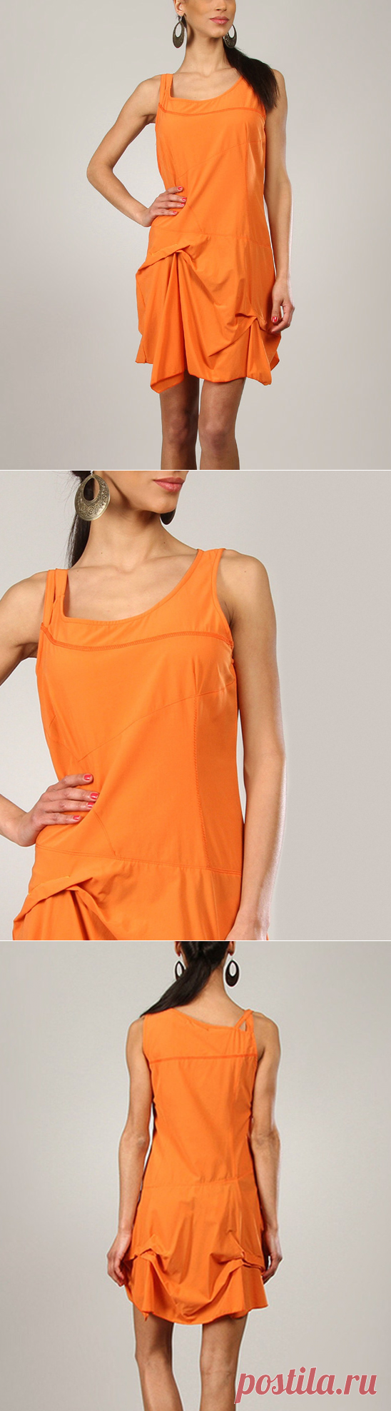 L33 by Virginie&Moi Orange Myriam Handkerchief Dress | zulily