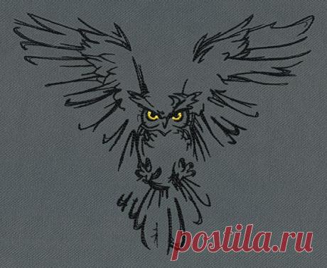 Night Owl | Urban Threads: Unique and Awesome Embroidery Designs