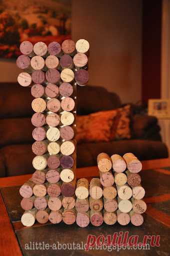 a little about A LOT: Wine Cork Monogram Letter