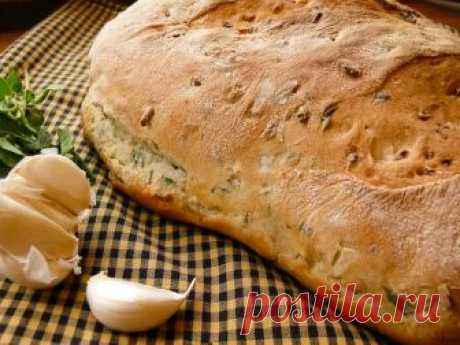 Хляб с лук, магданоз и риган