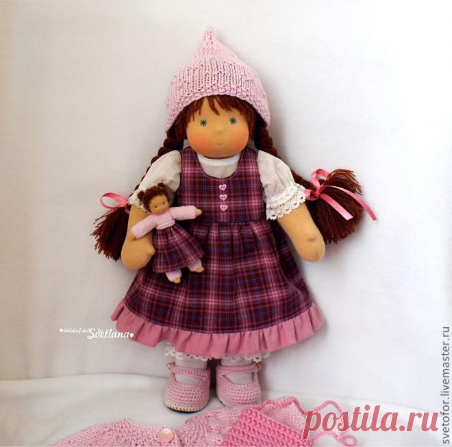 Купить Черничка, 35 см - вальдорфская кукла, вальдорфская игрушка, игровая кукла, детская кукла