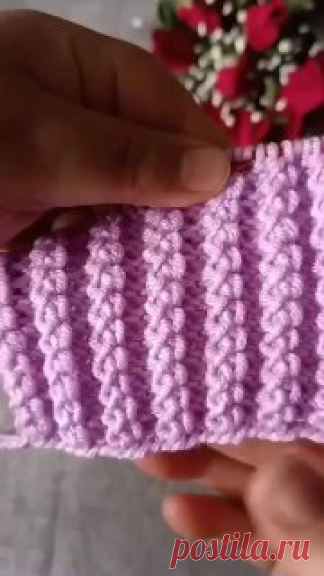 Интересный вариант резинки 2х2 текстильная кукла