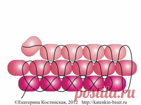 Кирпичный стежок. Бисерный мульт