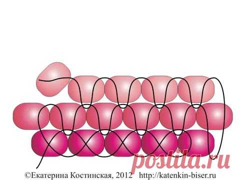 Кирпичный стежок. Бисерный мульт