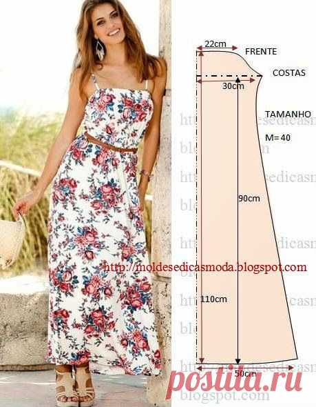 VESTIDO FÁCIL DE FAZER – 11 - Moldes Moda por Medida