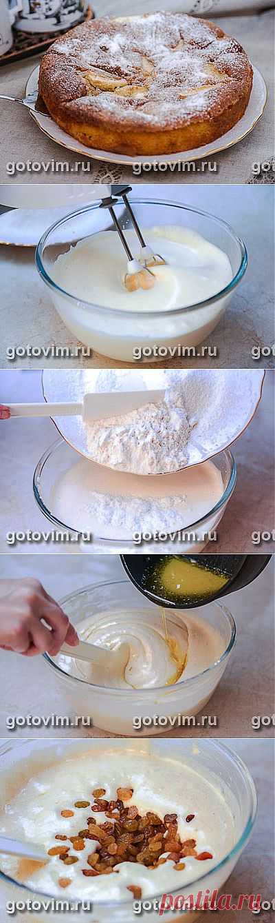 Пирог с яблоками и изюмом. Фото-рецепт / Готовим.РУ