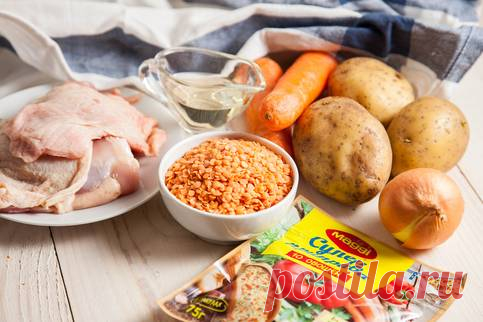 Куриный суп с чечевицей - рецепт приготовления с фото от Maggi.ru