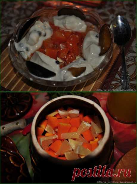 Десерт и кашка с тыквой ,медом,лимоном и молоком в горшочке.МК.