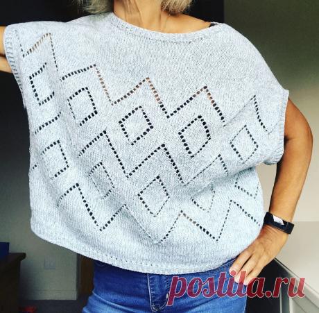 Топ-бокси "Oats" с графическим ажурным узором, от дизайнера Julie Tootill. Спицами. /Обсуждение на LiveInternet - Российский Сервис Онлайн-Дневников