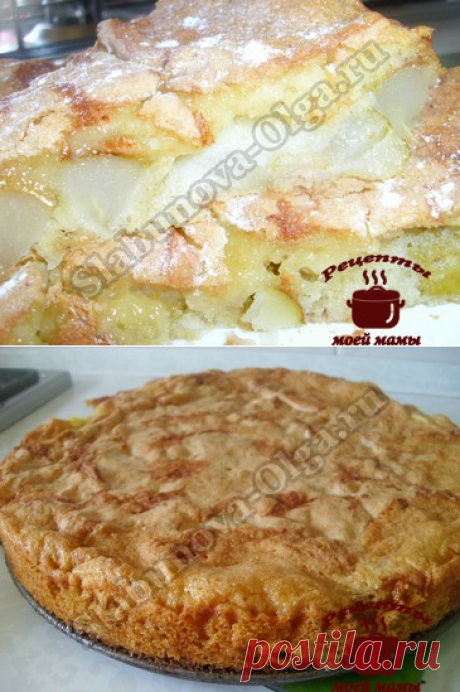 Простой пирог с грушами