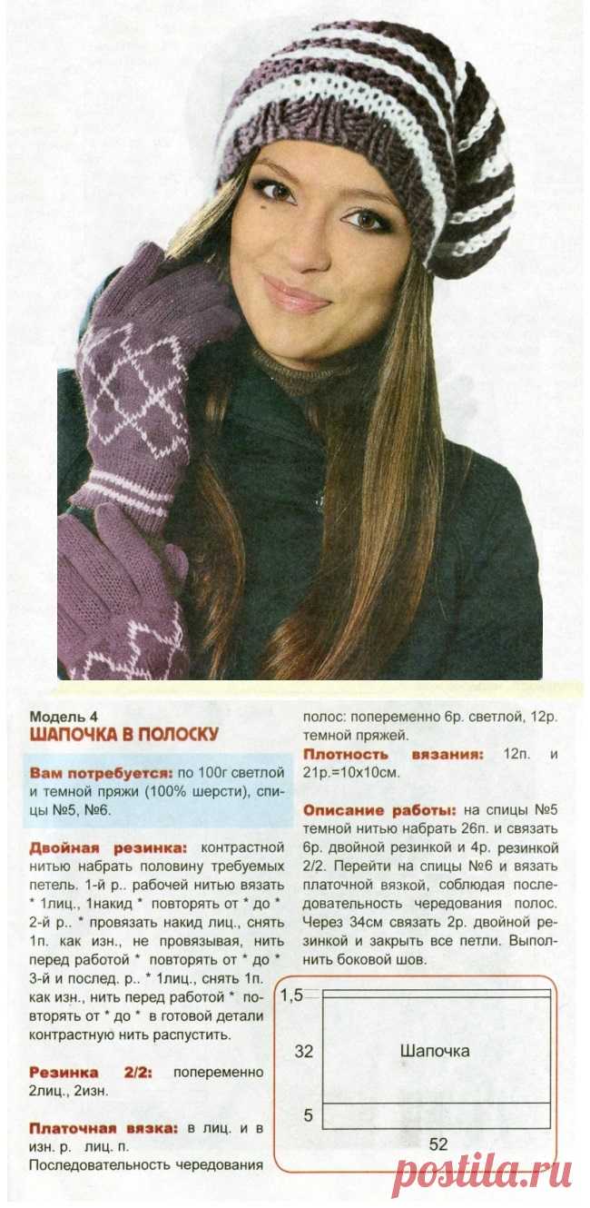Шапочка в полоску