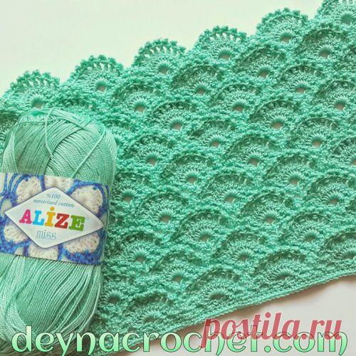 УЗОР КРЮЧКОМ. ЧЕШУЙКИ