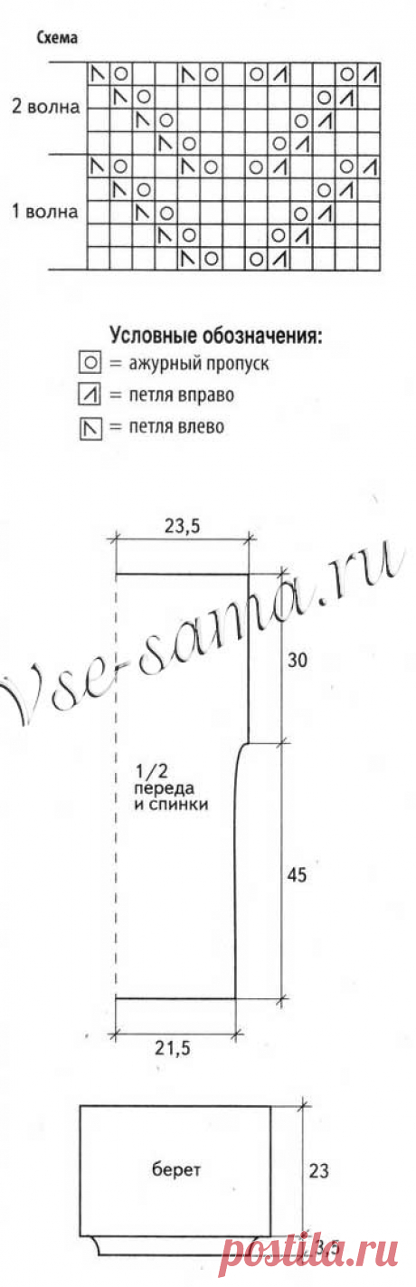 Платье-туника, берет и сумочка - Платья на машине
