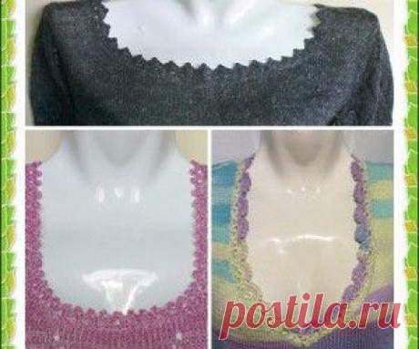 Три простых способа связать эффектное декольте на летней кофточке.