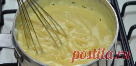 Самый правильный рецепт заварного крема! Густой и в меру сладкий. — Сад Заготовка