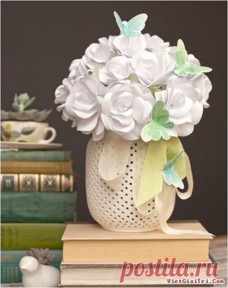 Букет из бумажных роз