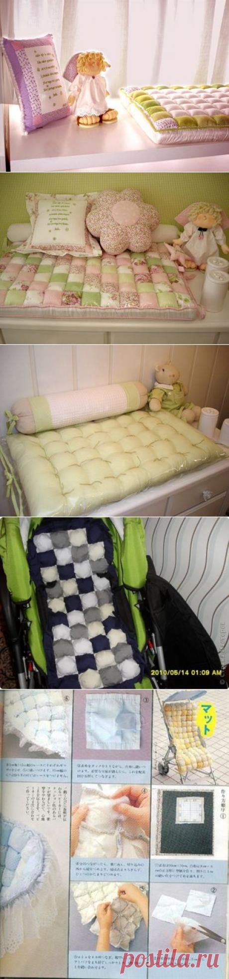 Шьем деткам:одеяльце,матрасик в коляску.