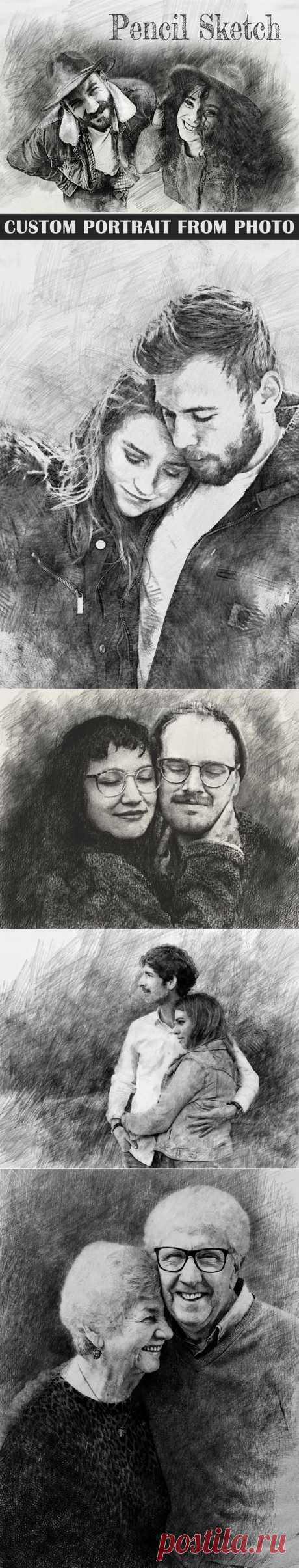 Bleistift-Skizze benutzerdefinierte Porträt vom Foto | Etsy