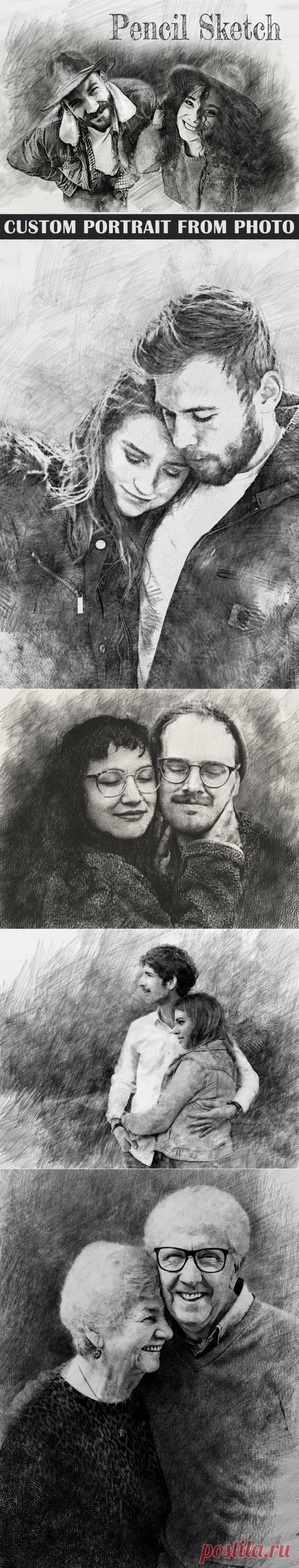 Bleistift-Skizze benutzerdefinierte Porträt vom Foto | Etsy