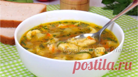 Куриный суп с клецками - пошаговый фото и видео рецепт - Вкусные идеи от Натали - page 1