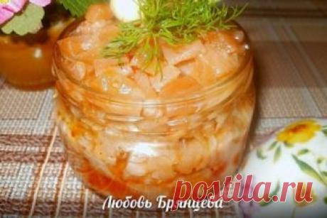 Заготовка лососевых рыб для салатов и бутербродов Очень вкусно так же с блинами! Ингредиенты: мясо лососевых рыб — 500 г, 1 ст. ложка (с горкой) морской соли, 1 чайная ложка сахара, 1-2 зубчика чеснока, растительное рафинированное масло – по вкусу...