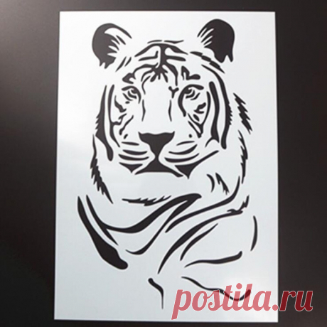 Трафареты для стены животного тигра DIY раскраска для скрапбукинга рельефная декоративная альбомная бумага шаблон карты многоразовые | Канцтовары для офиса и дома | АлиЭкспресс
