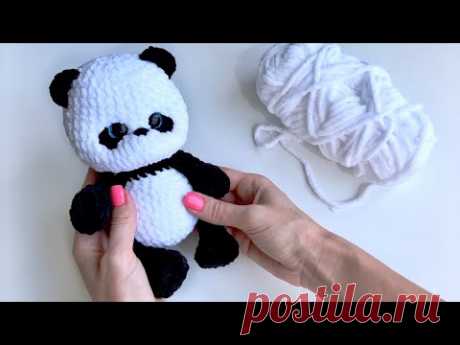 Вязаная маленькая панда крючком // Мастер-класс