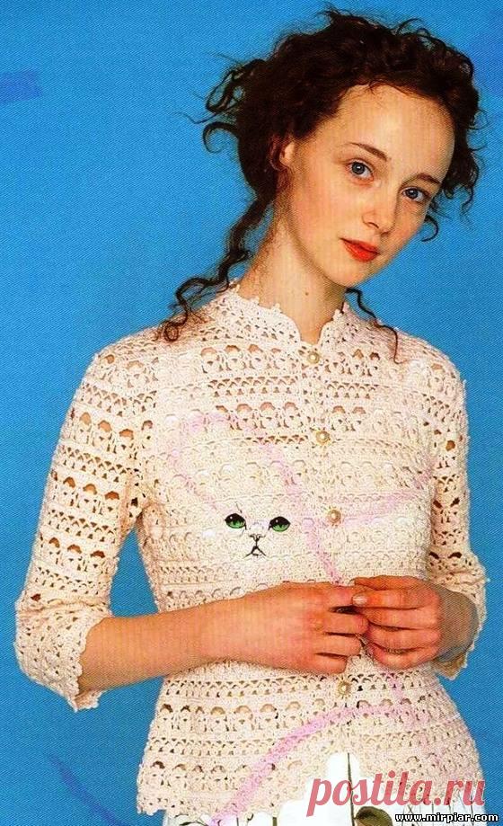 Вязаный ретро жакет - хит сезона