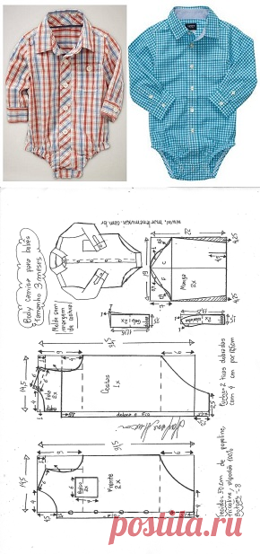 Боди для малышей - Своими руками - Марлен мукай - детская выкройка