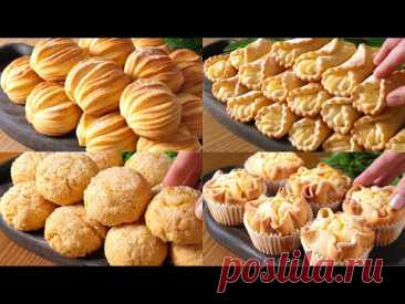4 ЛУЧШИХ рецепта ТВОРОЖНОГО ПЕЧЕНЬЯ! Быстро, просто и очень вкусно! Выпечка к чаю