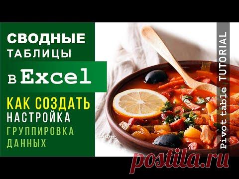 Сводная таблица в Excel ► как создать, настройка, группировка данных