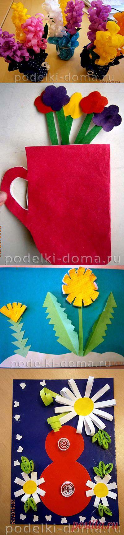 Детские поделки из бумаги к 8 Марта | Коробочка идей и мастер-классов
