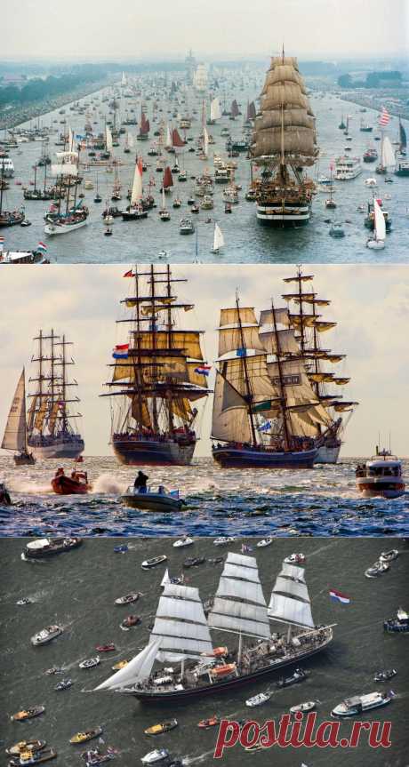 11 фото парада судов в Амстердаме, от которых захочется купить себе кораблик и уйти в море •