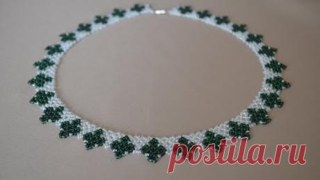 Колье из бисера "Маренго".  Бисероплетение.  Мастер класс
